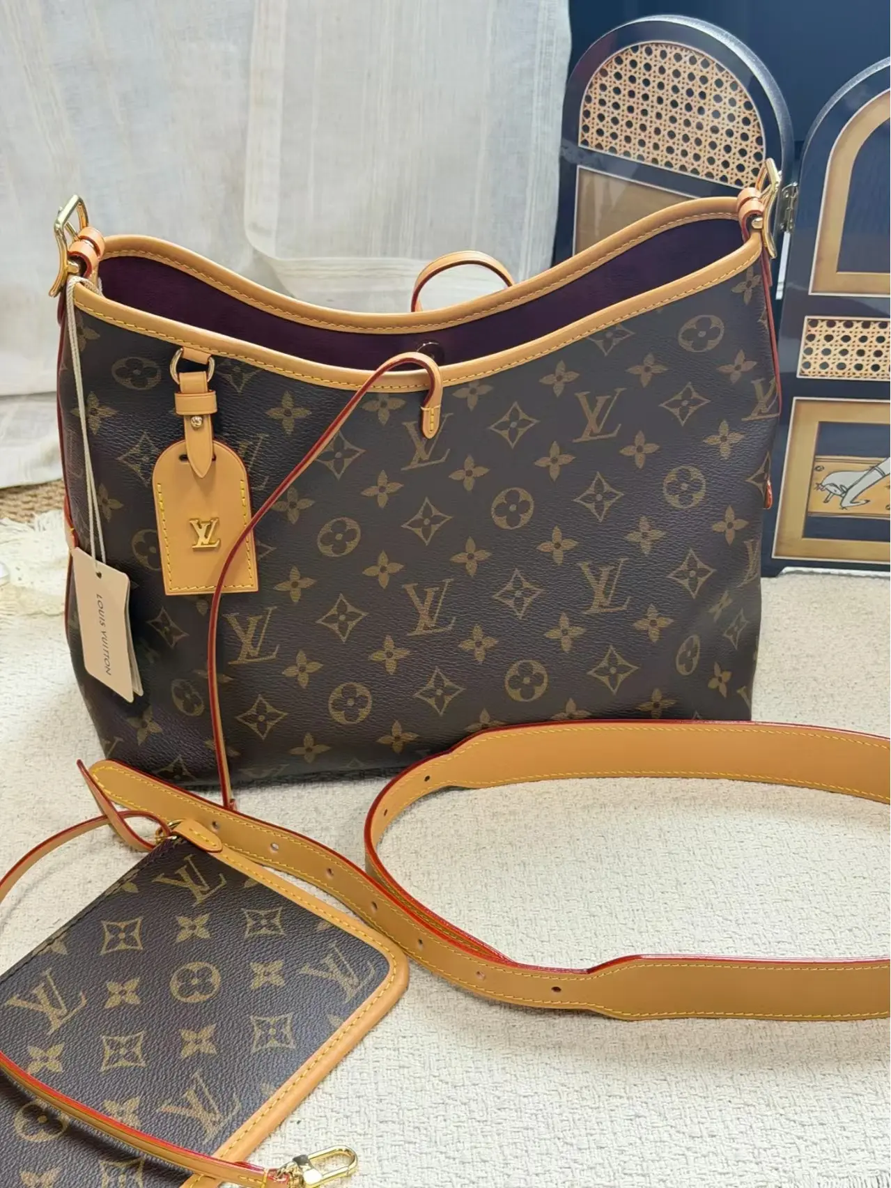 Pre-owned Louis Vuitton Preloved LV carryall Trumpet