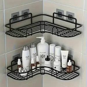Corner Shower Rack, Wall Mounted Corner Storage Rack, Punch Free Bathroom Corner Shelf, Kitchen Corner Rack, Home Organizer