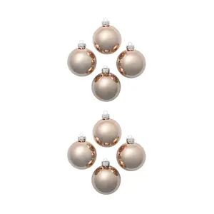 Whitehurst Set of (8) 3.25" Shiny Finish GlassOrnament