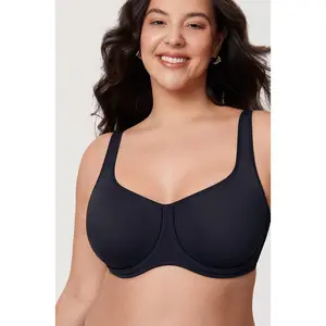 DELIMIRA Women's Confishape Full Coverage Bra Plus Size Supportive Underwire Unlined Bras