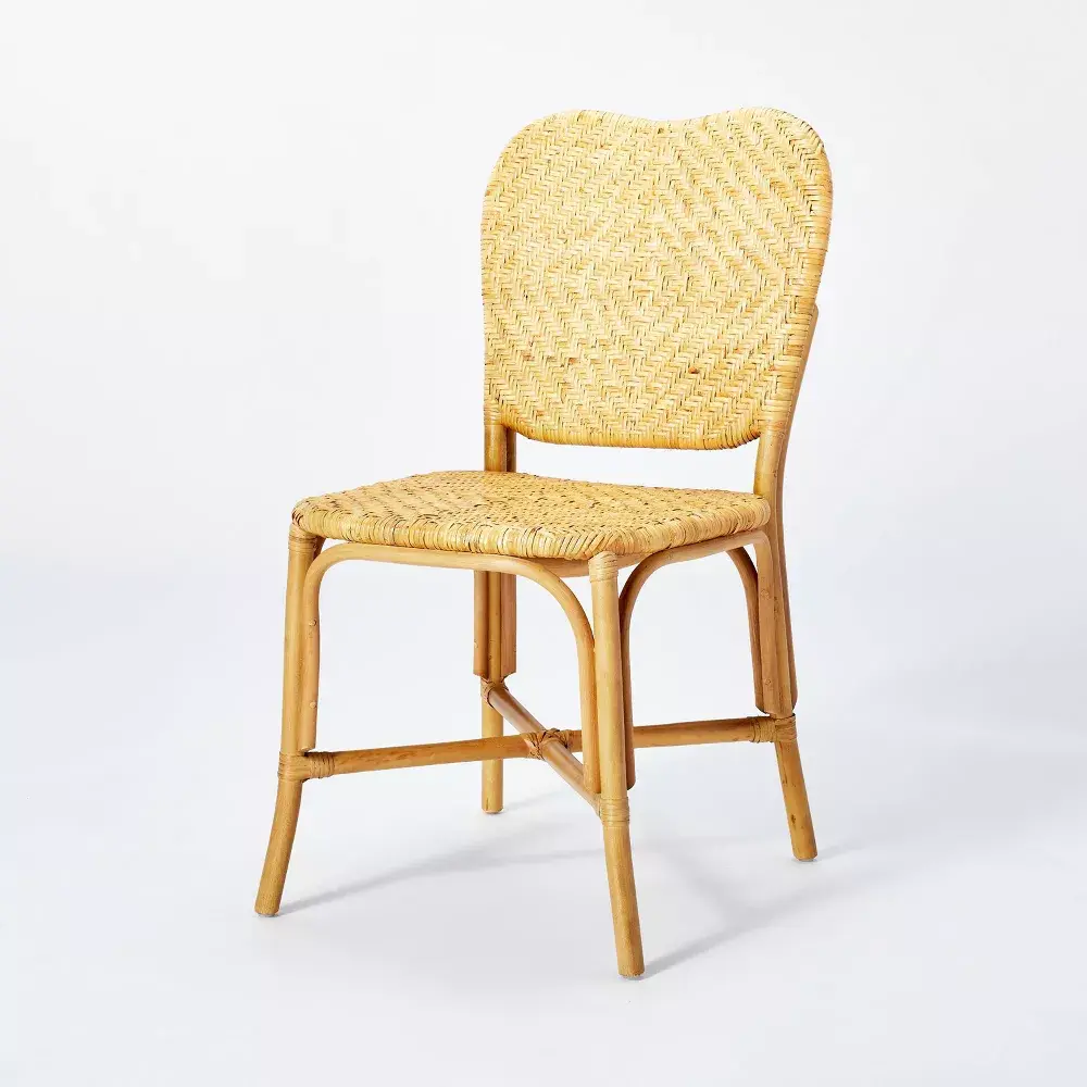 Threshold designed w/Studio McGee Woven Dining Chair Rustic Rattan Honey Yellow