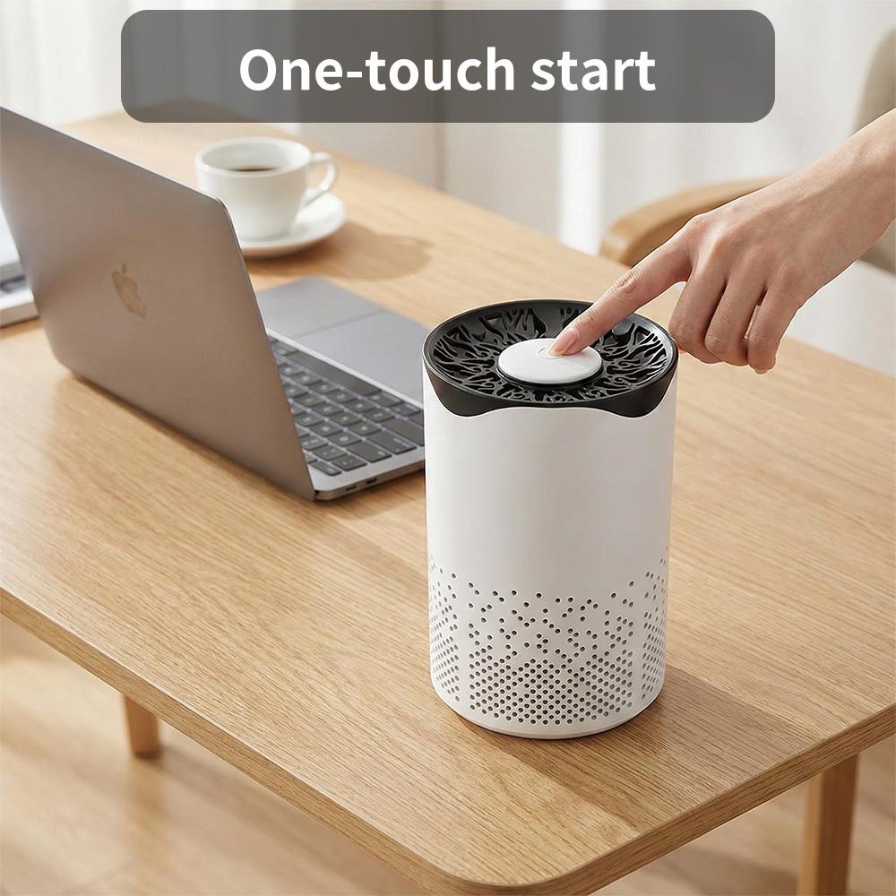 Air Purifiers for Home , 3-in-1 Filter Air Cleaner for Home, Portable Air Purifier Effectively Remove Formaldehyde, Smoke, Dust, Odors & Pet Dander