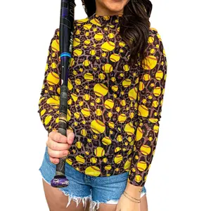 Znacicc Women's Game Day Softball Mesh Sheer Long Sleeve Top Bold Breathable Ultra-Photogenic for Stadium Vibes Tailgate Parties Viral Outfits