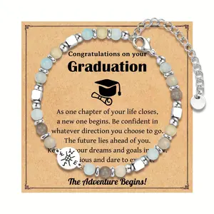 High School And University Graduation Gift Compass Bracelet: Turquoise Good Luck And Protection Bracelet A Graduation Gift for Sons, Grandsons, Daughters, Granddaughters, Nephews, Nieces, Friends And Students, Complete with a Card