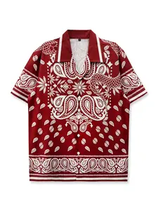 Boho Style All-Over Printed Shirt, Unisex Beachwear, Casual Vacation Wear, Youth Fashion, Valentine Gift, Short Sleeve Tropical Hawaiian Clothing