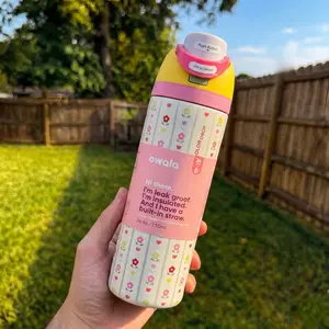 Owala FreeSip Insulated Water Bottle 32oz – Flower Crown Color Drop Edition | Brand New in Box | Leak-Proof, Built-In Straw, Stainless Steel | Floral Retro Aesthetic Tumbler for School, Gym & Travel