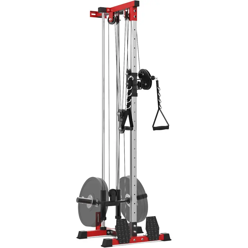 Macchina per trazioni LAT con cavi per palestra domestica, sistema di carrucole alte e basse, attrezzatura per l'allenamento della forza di tutto il corpo, macchina per allenamento fitness in acciaio resistente