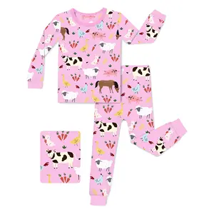 babee Reshinee Moisture-wicking Bamboo Pajama sets for Toddler Boys Girls,Temp-Sensing Babys Kids 2pcs Pjs,12M-8Y Pjs Sets,Long-Sleeve Snug fit Sleepwear,picture day outfit,TikTokShopBlackFriday,Christmas gifts,christmas outfit,cozy
