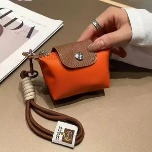 Mini Wallet for Women, Detachable Nylon Wrist Strap Coin Purse, Zipper Closure, Decorative Bag, Christmas Gift, Affordable New Year Gifts