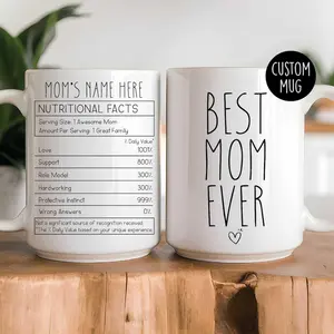 Personalized Mom Nutritional Facts Mug Custom Mothers Day Gift