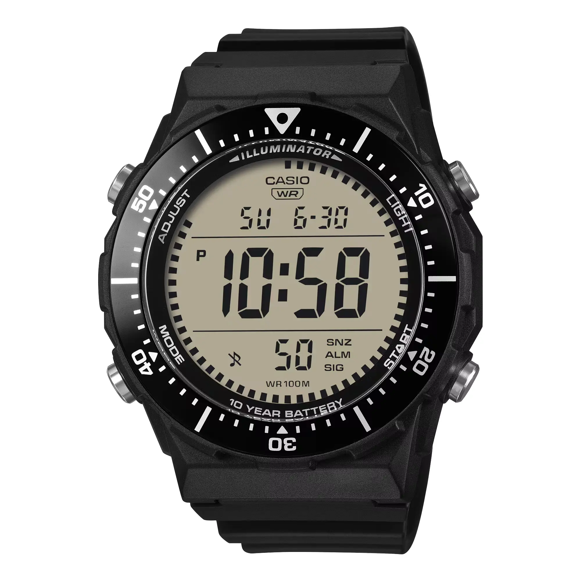 Casio Men’s Black Digital Watch with Gray Dial - AE-1700H-1AVCF