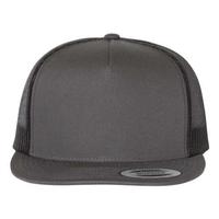 5 Panel Flatbill Charcoal and Black