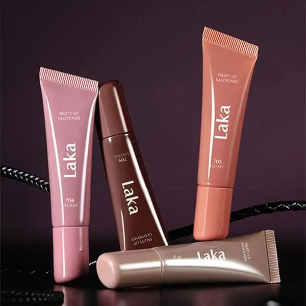[Laka] Fruity Lip Glotioner 10ml (8 colors) - Lip Gloss with High Shine Vivid Colors, Jelly tip for Hygienic & Easy Application, Tube Type