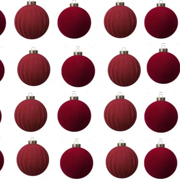 Velvet Christmas Ornaments Set Flocked Finial Tree Decor Pendant Shatterproof Christmas Ball for Xmas Tree Ceiling Chandelier Assorted Decor