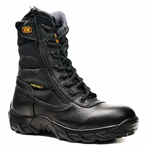 WL76200 Combat Zipper and Lace Comfort Work Boots