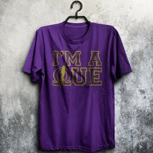 Omega Psi Phi TShirt Teeshirt Que Fraternity Shirts Que Da Bruhz Fashion Men's Divine 9 Blood Thunder Old Gold Purple Probate Father's Day
