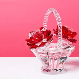 Crystal Flower Basket Decor, Living Room Shelf Display, Wedding Gift, Teacher Mother's Day Present, Party Gifts, Christmas, Easter, Thanksgiving, Valentine's Day, Birthday, Student Gifts