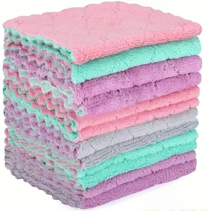 Microfiber Dish Cloths, Multi Purpose Towels For Tableware, Double Sided Cleaning Rags, Scouring Pads, Car Cleaning Tools, Car Accessories