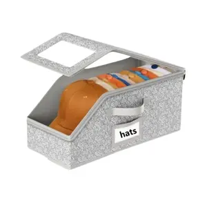 Stackable Hat Storage for Baseball Caps, 2 PCS Hat Storage Boxes for Closet, Holds up to 30 Caps with Cardboard, Hat Organizer for Women & Men Meaningful gifts for Christmas