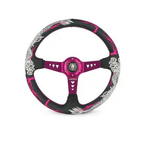 Pink Dragon's Breathe Steering Hearts Bracket Wheel 350mm- Lowered Empire