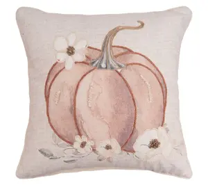 18" x 18" Autumn Fields Pumpkin Throw Pillow byValerie 18" x 18" Autumn Fields Pumpkin Throw Pillow byValerie