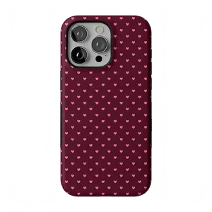 Casely iPhone 15 Pro Case | Heart Noir | Tiny Hearts | Bold Protective Design | Compatible with MagSafe