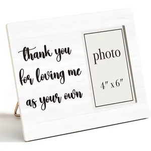 Step Dad Gifts Picture Frame, Bonus Dad Gifts from Daughter Son for Fathers Day, Thank You for Loving Me Photo Frame for 4 x 6 Inch Photo