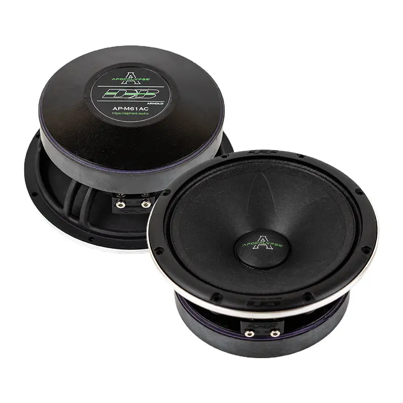 Deaf Bonce Apocalypse AP-M61AC 6.5in Midrange Automotive Audio Speakers - Pair with Cloth and Paper Components for Car Sound Systems