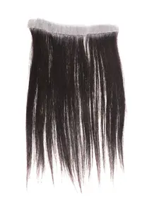 1pc Women'S Realistic Frontal Hairline for Women, 12inch Black Straight 100% Human Hair Toupee Hairpiece,Face-Flattering Hairstyle, Salon-Quality Extensions, Hair Styling Accessories, Seamless Blend, Smooth Texture