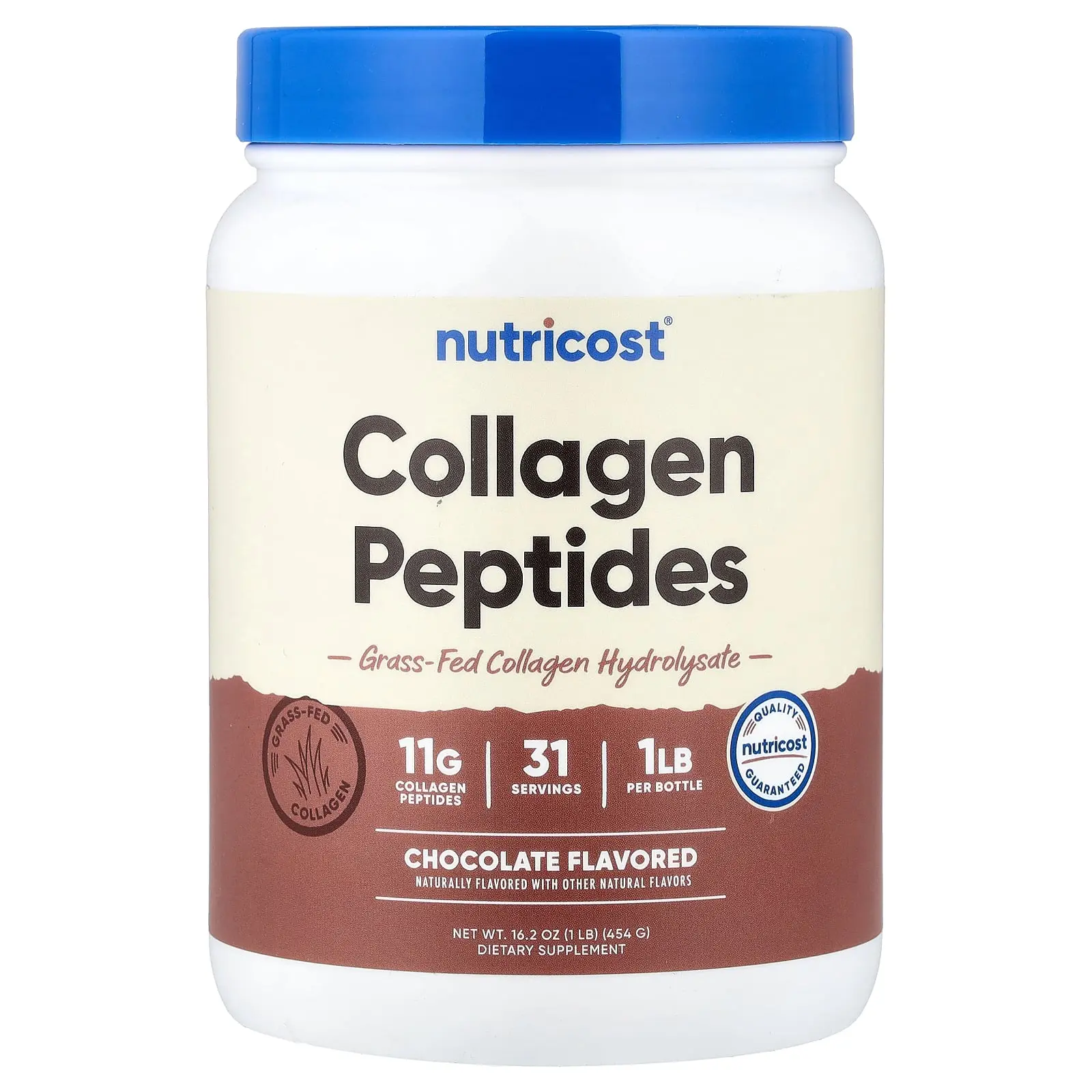 Nutricost Collagen Peptides, Chocolate, 16.2 oz (454 g)