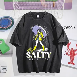 No Ice Shirt, Stay Salty Melt ICE, Pro Immigration, Abolish ICE Shirt, Anti ICE Political Shirt, Oversize Unisex Washed T-Shirt for Women and Men's Unisex Fit Batik Cotton Oversize Streetwear Menswear  Super Soft Pre-Shrunk