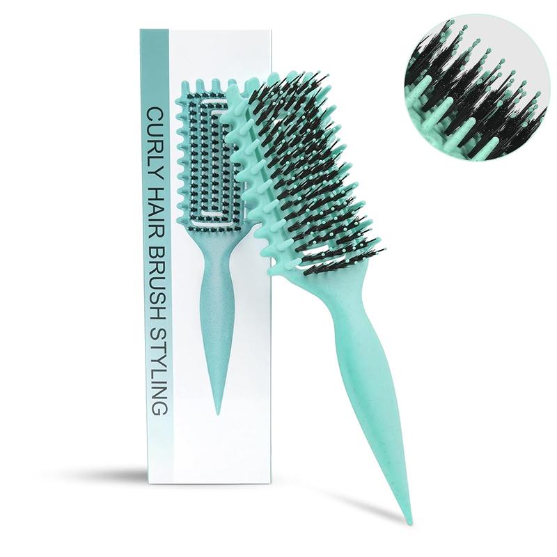 Curly Hair Brush  Vented Curl Defining Brush for Effortlessly Detangling Shaping and Styling Women's Men's Curls on All Wet or Dry Hair Types, Reduces Frizz