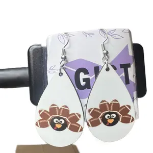 Football Turkey Thanksgiving Earrings