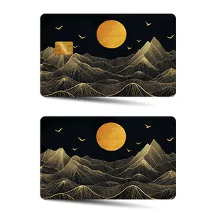 Credit Card Sticker, 2 Counts/set Ultra-thin Shiny Matte Finish Waterproof Scratch Resistant Durable Card Sticker, Compatible with Small Chip Cards, Decorative Stickers, Sticker Sheets