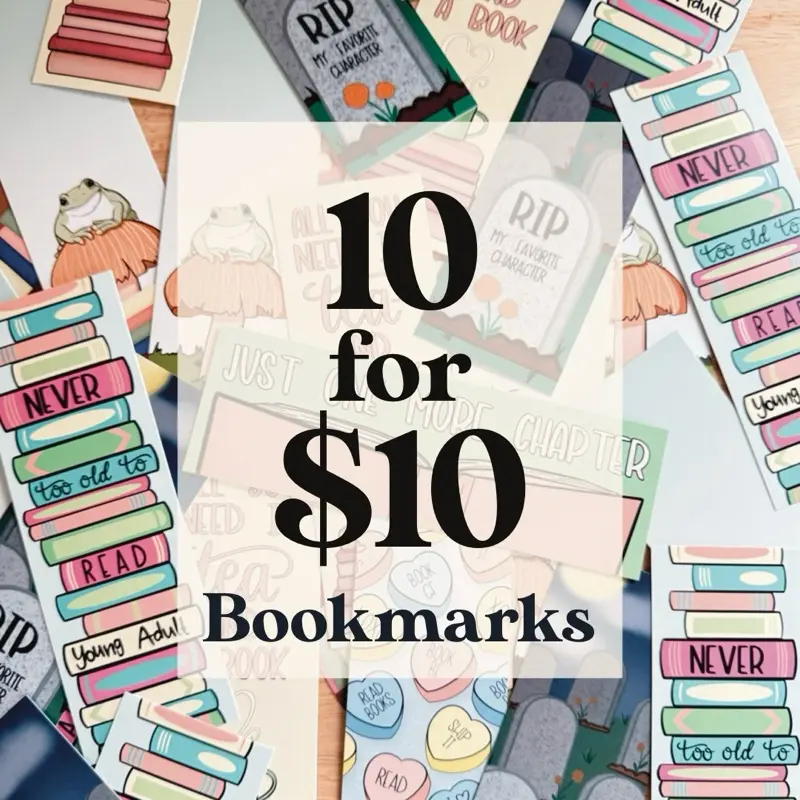 10 for 10 Bookmark Bundle, Black Friday exclusive, Mystery Bookmark Pack, Book Lover Gift