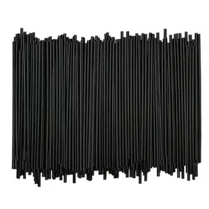 1000 Ct Coffee Stirrers Sip Straw Plastic Black Cocktail Sticks 7.5'' Drinkware