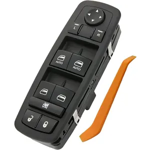 Master Power Window Switch for 2009 2010 2011 2012 Ram 1500,Ram 2500,Ram 3500.3 PINS + 10 PINS,OE# 4602863AD,4602863AC,4602863AB Driver Side Control switches(Green Light)