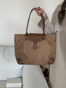 Fashion Simple Shoulder Bag, Large Capacity Nylon Commuter Tote, Versatile Student Class Bag, Women's Handbag for Daily Use, Fashionable Tote Bag