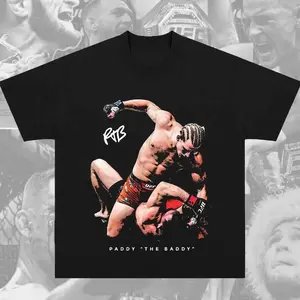 Paddy Pimblett The Baddy UFC T-Shirt Paddy Pimblett Tee Ultimate Fighting Championship Shirt Short Sleeve Crew Neck Soft Cotton MMA Tee Perfect Gift for UFC Fans MMA Fans American Made Fightwear B1N
