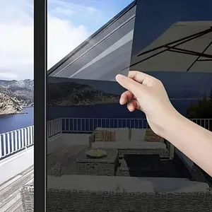 A roll of one-way privacy window film, PVC material, day-time reflective thermal UV door paste, Home Office living room window film, very suitable for bedrooms, courtyards, sun rooms, offices and campus space, Window Privacy Films, Sun Shade Film