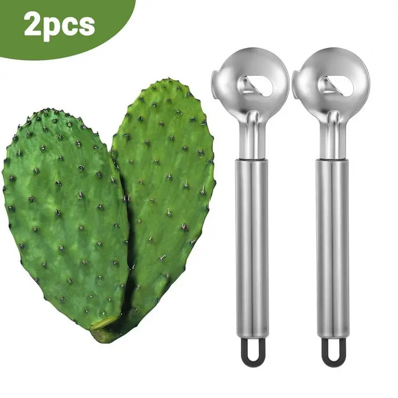 2 PCS Cactus Peeler Spoon,Stainless Steel Cactus Paring Knife and Peeler Spoon,Chinese Noodle Cutter for Cooking Kitchen Gadgets,Utensils & Gadgets fo