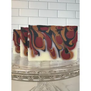 Luxe Rouge Coconut Milk Tallow Cold Process Soap - Medium Bar 4 Ounces & Large Bar 5 Ounces - Moisturizing, Nourishing Soap with Skin-Loving Ingredients