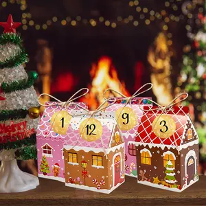 2026 Christmas Countdown Calendar, Small House Shape Gift Bag Box, Holiday Advent Calendar, Festive Present & Clothing Storage