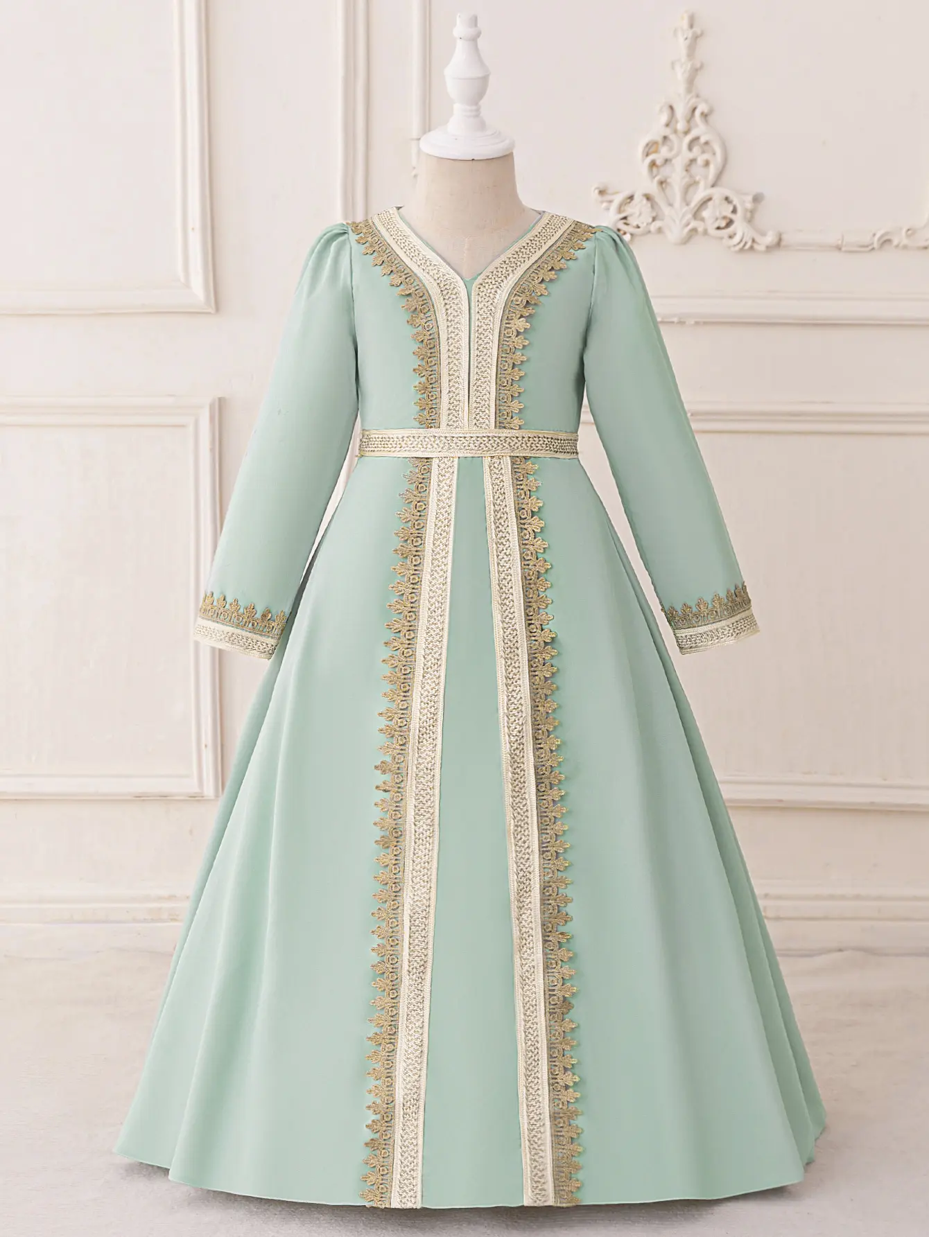 emerald green eid dress EMERALD GREEN KALIDAAR SET / EID 2024 PRET NPA3-24409 – GLAM OFFICIAL main image 1