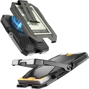 for MagSafe Wallet with Stand,  Wallet for  [6 Cards Holder] [ Clip] [RFID Blocking] [Metal Lock Cover] Phone Credit Card Holder for  16/15/14/13/12,