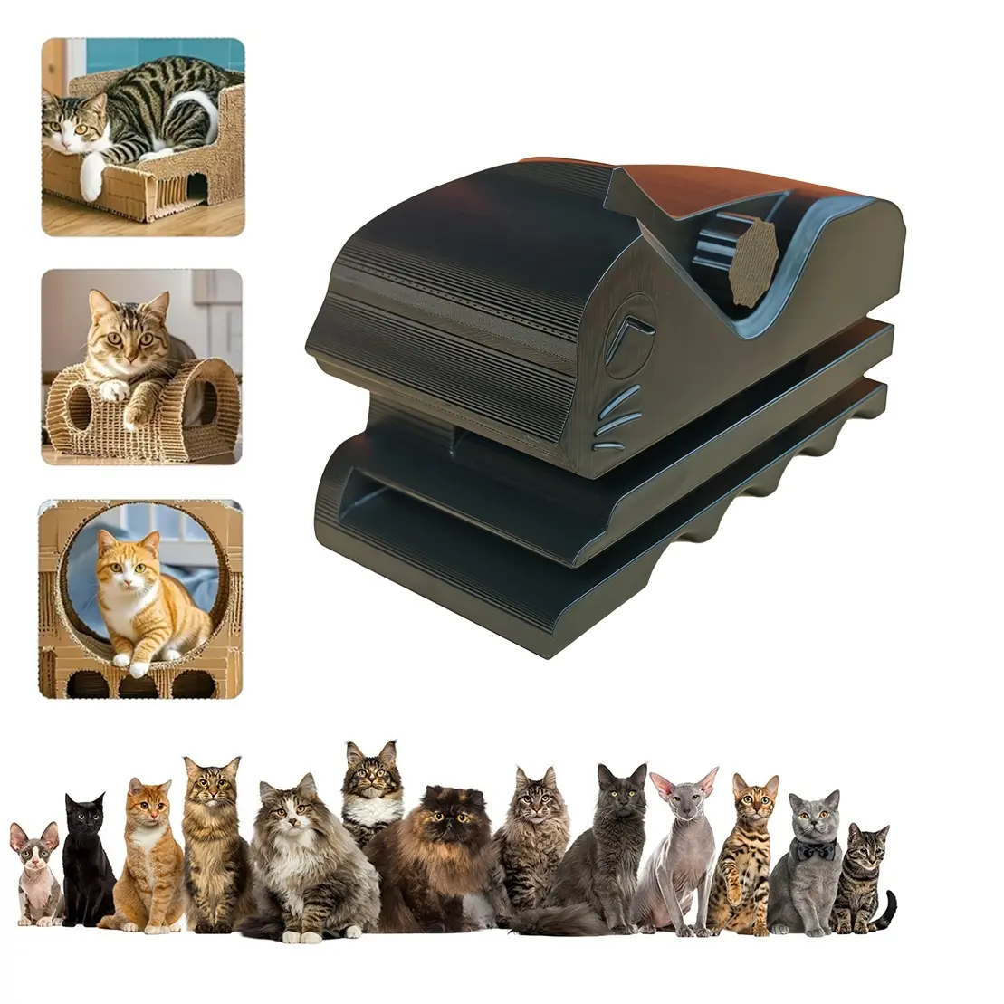 Multicolor Cat Scratching Board Cutter, Creative DIY Homemade Dual Size Cutting Tool for Corrugated Cardboard Projects, Durable Plastic for Cat Scratch Toys and Arts & Crafts, Home