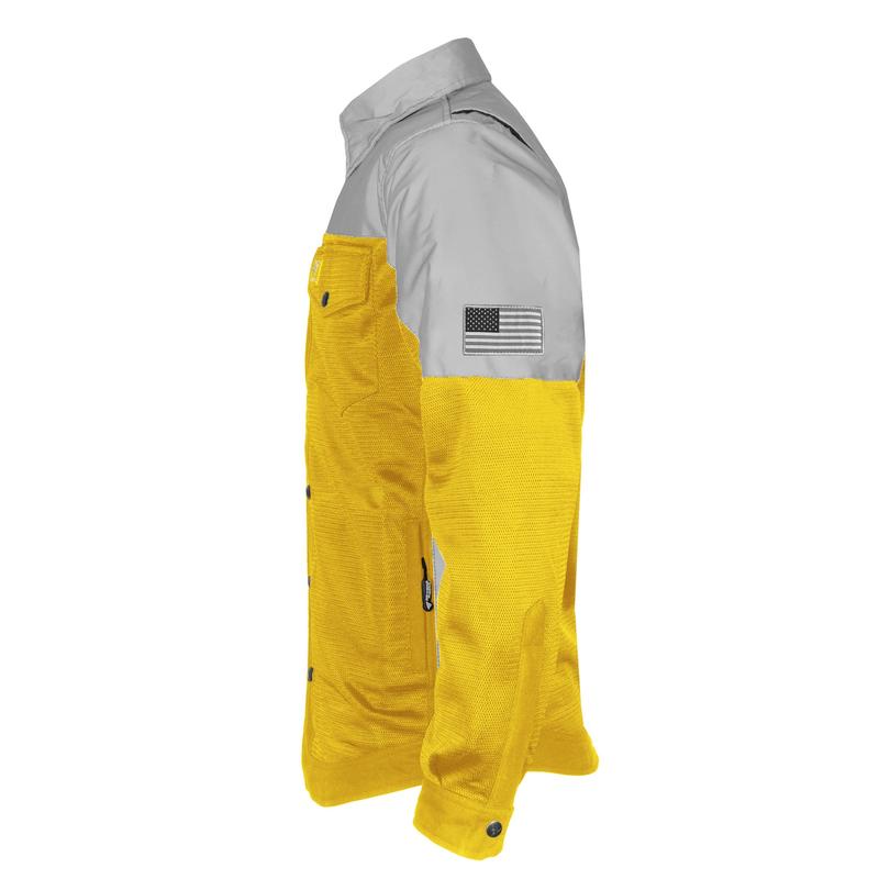 Summer Mesh Reflective Shirt Yellow Eclipse - with Pads