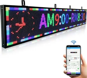 Programmable Scrolling Led Sign Message Board Outdoor Digital Signs For Business Display Screen Custom Advertising Store Marquee Electronic Word Light Wifi Control