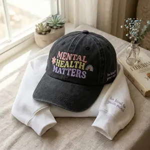 Embroidered Mental Health Matters Hat, Inspirational Awareness Cap