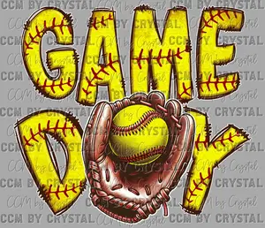 Game Day Softball Ready to Press Transfer Direct to Film DTF Transfers